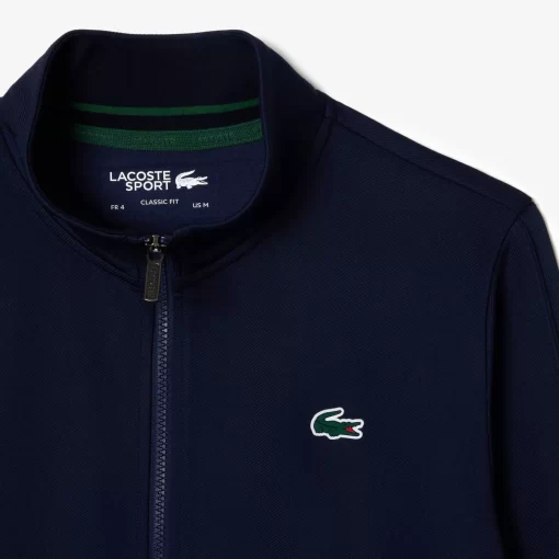 Lacoste Tennis-Recycled Fiber Zipped Sport Sweatshirt