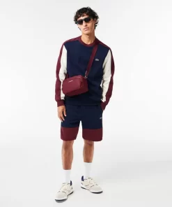 Lacoste Trousers & Shorts-Regular Fit Brushed Fleece Colourblock Jogger Shorts