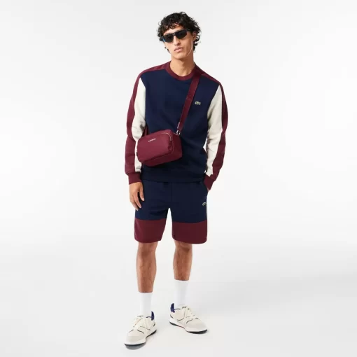 Lacoste Trousers & Shorts-Regular Fit Brushed Fleece Colourblock Jogger Shorts