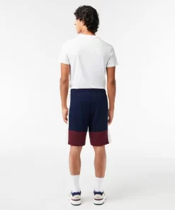 Lacoste Trousers & Shorts-Regular Fit Brushed Fleece Colourblock Jogger Shorts