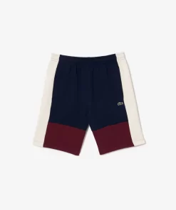 Lacoste Trousers & Shorts-Regular Fit Brushed Fleece Colourblock Jogger Shorts