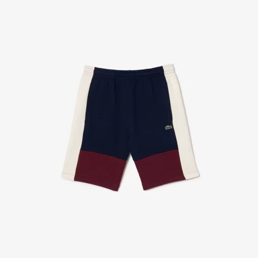 Lacoste Trousers & Shorts-Regular Fit Brushed Fleece Colourblock Jogger Shorts