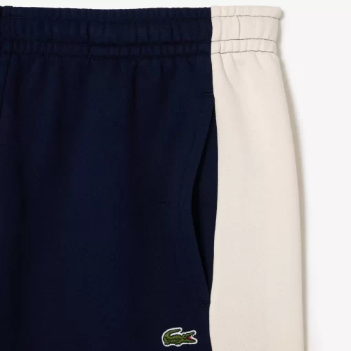 Lacoste Trousers & Shorts-Regular Fit Brushed Fleece Colourblock Jogger Shorts