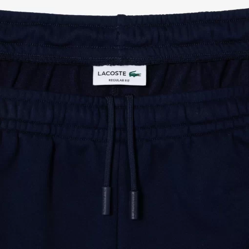 Lacoste Trousers & Shorts-Regular Fit Brushed Fleece Colourblock Jogger Shorts