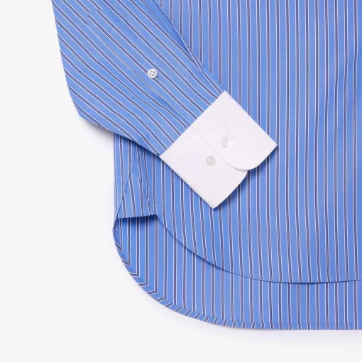 Lacoste Shirts & Tops-Regular Fit Contrast Collar Poplin Shirt