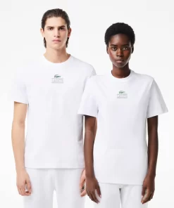 Lacoste T-Shirts-Regular Fit Cotton Jersey Branded T-Shirt