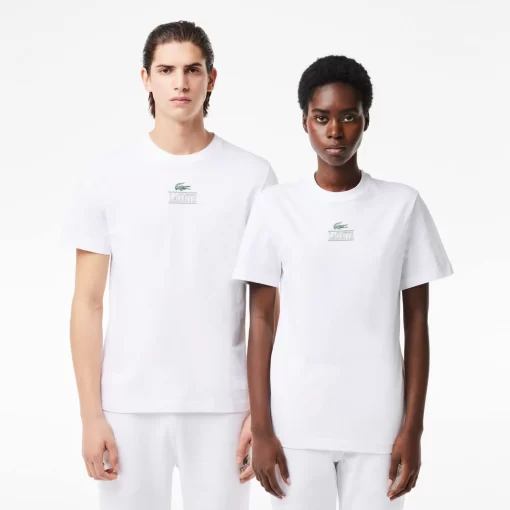 Lacoste T-Shirts-Regular Fit Cotton Jersey Branded T-Shirt