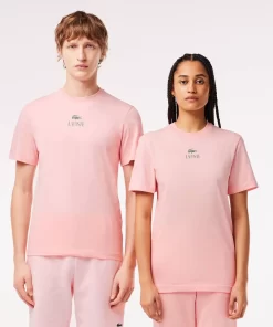 Lacoste T-Shirts-Regular Fit Cotton Jersey Branded T-Shirt