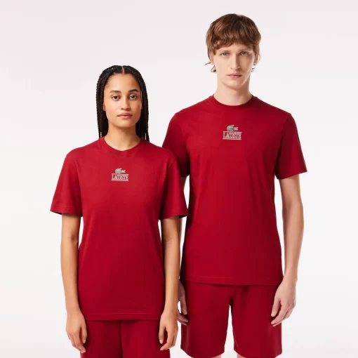 Lacoste T-Shirts-Regular Fit Cotton Jersey Branded T-Shirt