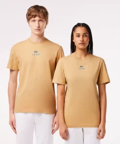 Lacoste T-Shirts-Regular Fit Cotton Jersey Branded T-Shirt