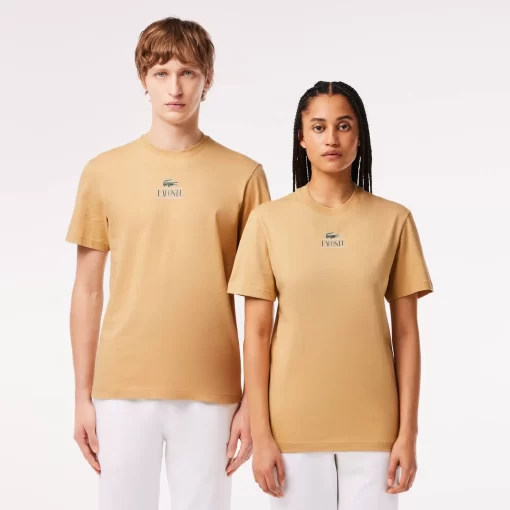 Lacoste T-Shirts-Regular Fit Cotton Jersey Branded T-Shirt