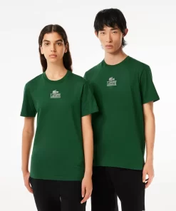 Lacoste T-Shirts-Regular Fit Cotton Jersey Branded T-Shirt