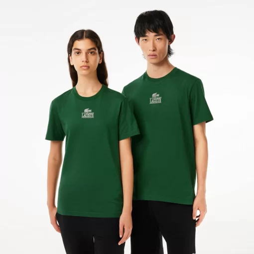 Lacoste T-Shirts-Regular Fit Cotton Jersey Branded T-Shirt