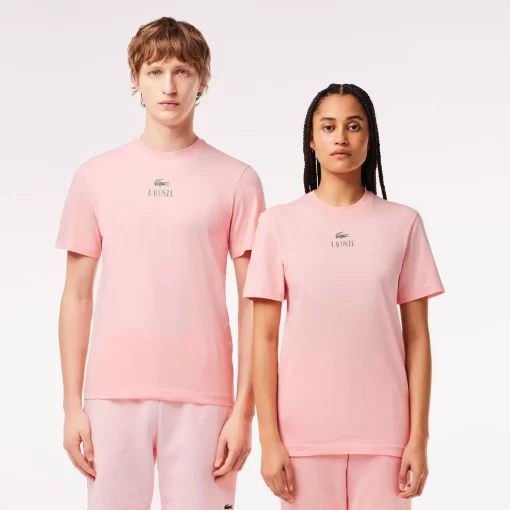 Lacoste T-Shirts-Regular Fit Cotton Jersey Branded T-Shirt