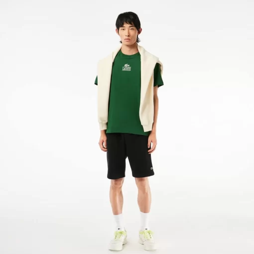 Lacoste T-Shirts-Regular Fit Cotton Jersey Branded T-Shirt