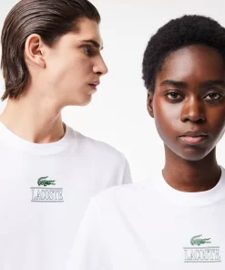 Lacoste T-Shirts-Regular Fit Cotton Jersey Branded T-Shirt