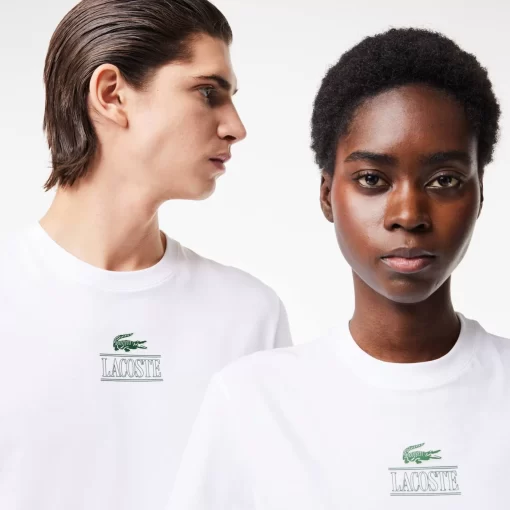 Lacoste T-Shirts-Regular Fit Cotton Jersey Branded T-Shirt