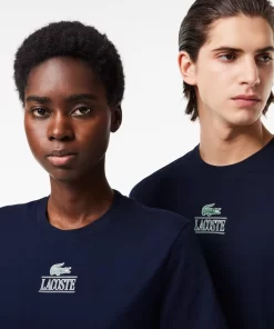 Lacoste T-Shirts-Regular Fit Cotton Jersey Branded T-Shirt