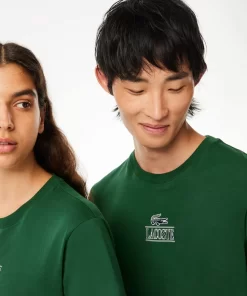 Lacoste T-Shirts-Regular Fit Cotton Jersey Branded T-Shirt