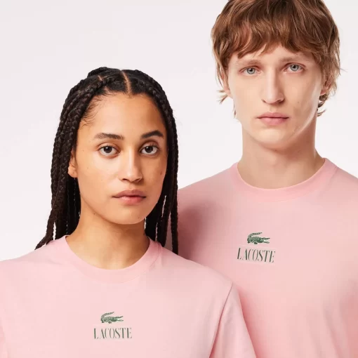 Lacoste T-Shirts-Regular Fit Cotton Jersey Branded T-Shirt