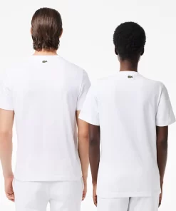 Lacoste T-Shirts-Regular Fit Cotton Jersey Branded T-Shirt