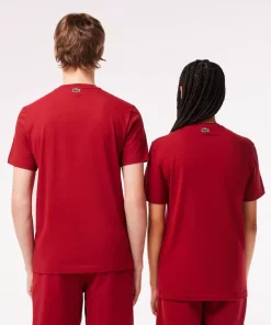 Lacoste T-Shirts-Regular Fit Cotton Jersey Branded T-Shirt