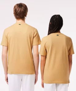 Lacoste T-Shirts-Regular Fit Cotton Jersey Branded T-Shirt