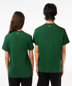 Lacoste T-Shirts-Regular Fit Cotton Jersey Branded T-Shirt