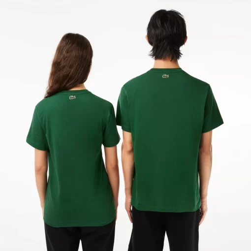 Lacoste T-Shirts-Regular Fit Cotton Jersey Branded T-Shirt