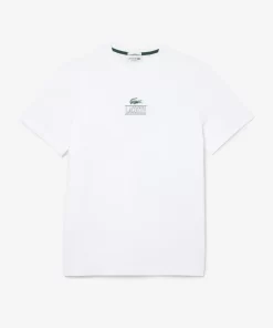 Lacoste T-Shirts-Regular Fit Cotton Jersey Branded T-Shirt