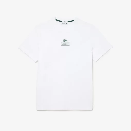 Lacoste T-Shirts-Regular Fit Cotton Jersey Branded T-Shirt