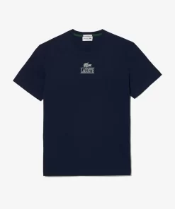 Lacoste T-Shirts-Regular Fit Cotton Jersey Branded T-Shirt