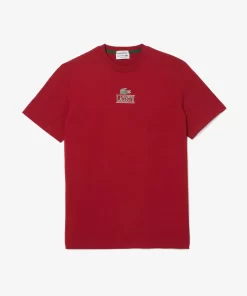 Lacoste T-Shirts-Regular Fit Cotton Jersey Branded T-Shirt