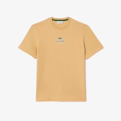 Lacoste T-Shirts-Regular Fit Cotton Jersey Branded T-Shirt