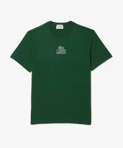 Lacoste T-Shirts-Regular Fit Cotton Jersey Branded T-Shirt