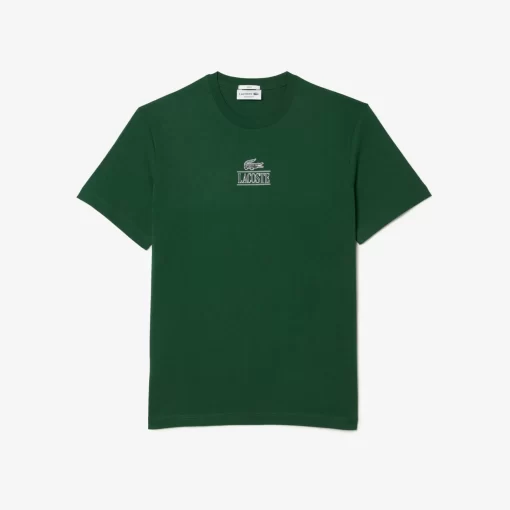 Lacoste T-Shirts-Regular Fit Cotton Jersey Branded T-Shirt