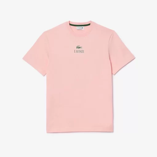 Lacoste T-Shirts-Regular Fit Cotton Jersey Branded T-Shirt