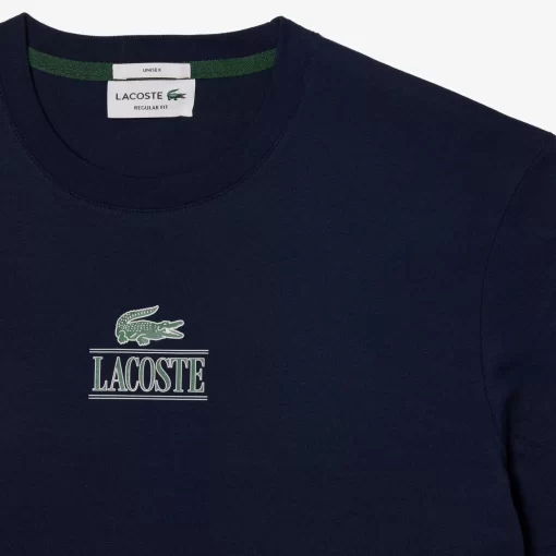 Lacoste T-Shirts-Regular Fit Cotton Jersey Branded T-Shirt