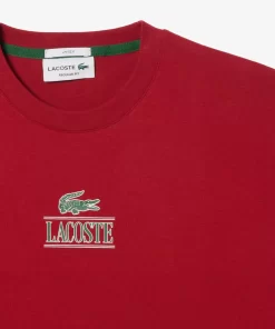 Lacoste T-Shirts-Regular Fit Cotton Jersey Branded T-Shirt