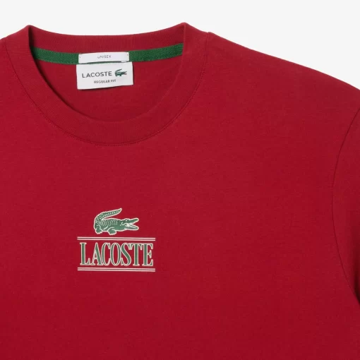 Lacoste T-Shirts-Regular Fit Cotton Jersey Branded T-Shirt