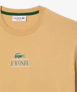 Lacoste T-Shirts-Regular Fit Cotton Jersey Branded T-Shirt