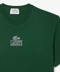 Lacoste T-Shirts-Regular Fit Cotton Jersey Branded T-Shirt