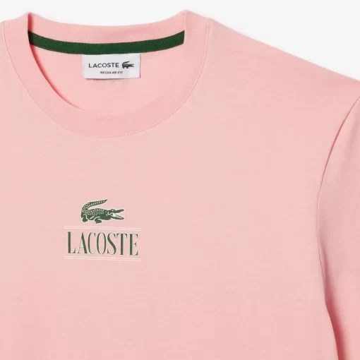 Lacoste T-Shirts-Regular Fit Cotton Jersey Branded T-Shirt