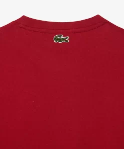 Lacoste T-Shirts-Regular Fit Cotton Jersey Branded T-Shirt