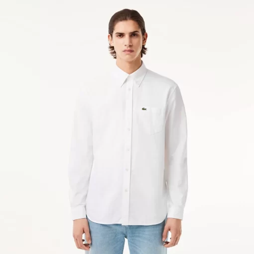 Lacoste Shirts-Regular Fit Cotton Oxford Shirt