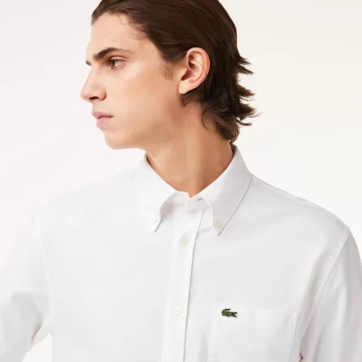 Lacoste Shirts-Regular Fit Cotton Oxford Shirt