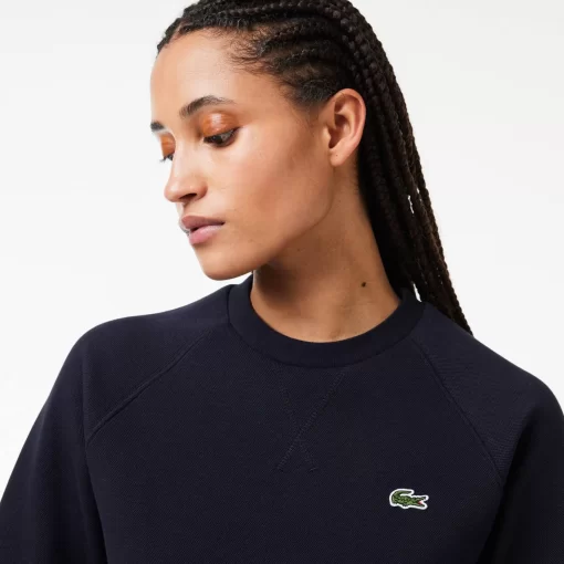 Lacoste Sweatshirts-Regular Fit Double Face Pique Crew Neck Sweatshirt