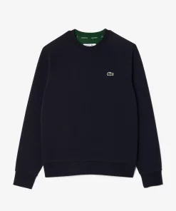 Lacoste Sweatshirts-Regular Fit Double Face Pique Crew Neck Sweatshirt