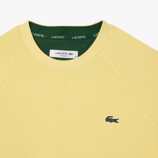 Lacoste Sweatshirts-Regular Fit Double Face Pique Crew Neck Sweatshirt