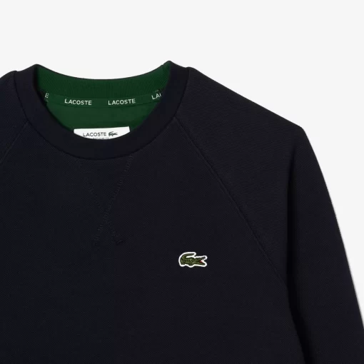 Lacoste Sweatshirts-Regular Fit Double Face Pique Crew Neck Sweatshirt